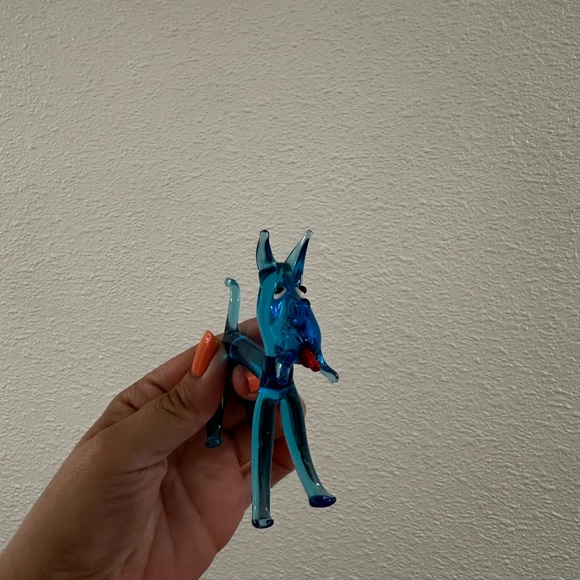 Vintage Blue Schnauzer Dog Figurine-hand blown Collectible - Picture 2 of 8